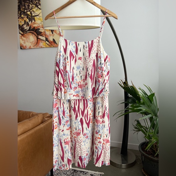 Anthropologie Numph Flamingo Patterned Kyle Dress - Picture 2 of 7